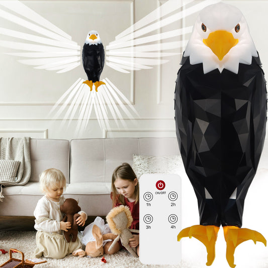 Bald Eagle Wall Light 8 Colors & 4 Modes, Magnetic Mounted, Motion Sensor, Timer, Type-C Rechargeable Night Light for Bedroom, Living Room, Gaming & Gift