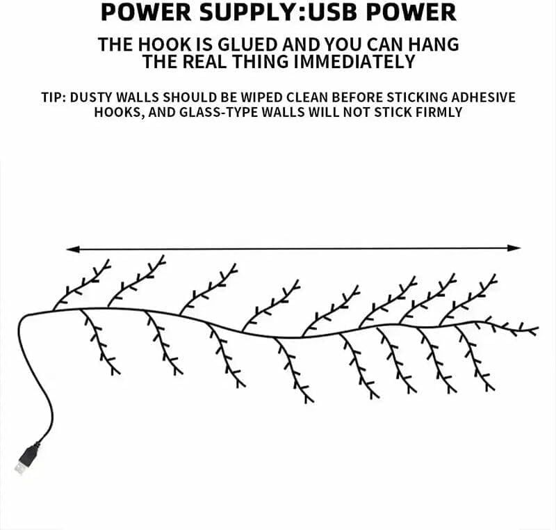 Cherry blossoms/Rose LED Tree Branch Lights for Wall,Easter Egg Willow Vine Twig Decor,USB Interface,with 144 LED Lights and Remote,8 Lighting Modes,for Home,Walls,Doors Windows (90inch)