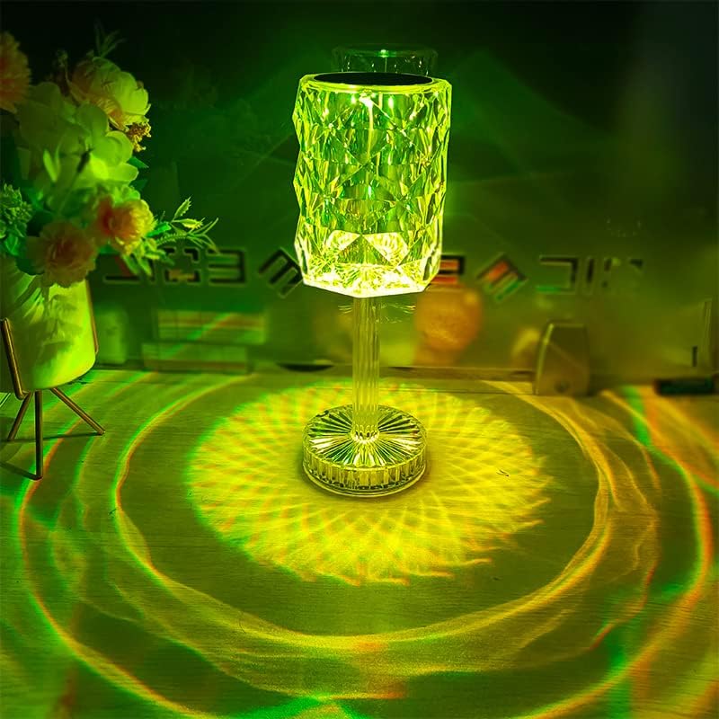 Aurora Prism Crystal Night Light – 16 Colors, Touch & Rechargeable