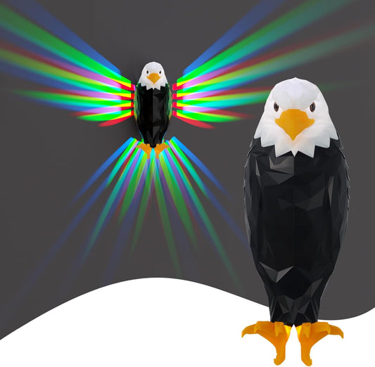 Bald Eagle Wall Light 8 Colors & 4 Modes, Magnetic Mounted, Motion Sensor, Timer, Type-C Rechargeable Night Light for Bedroom, Living Room, Gaming & Gift