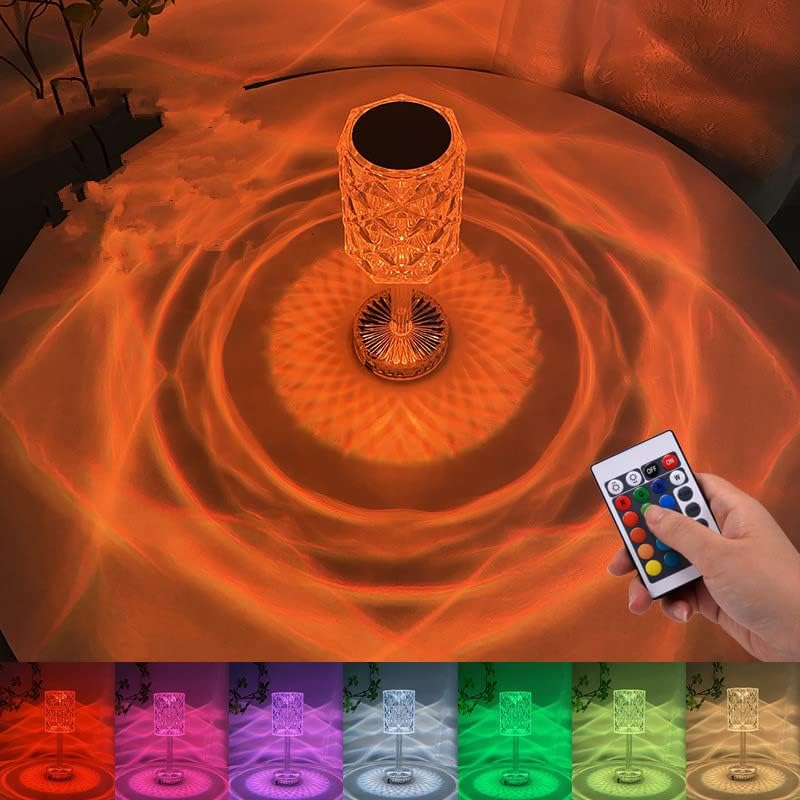 Aurora Prism Crystal Night Light – 16 Colors, Touch & Rechargeable