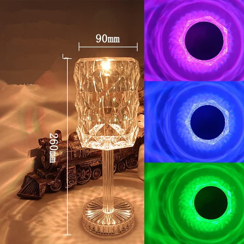 Aurora Prism Crystal Night Light – 16 Colors, Touch & Rechargeable