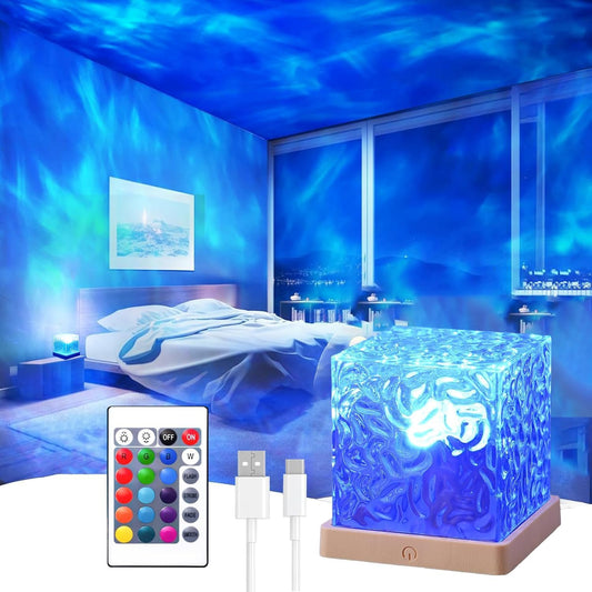Dynamic Shadow Water Pattern Rotating Atmosphere Night Light