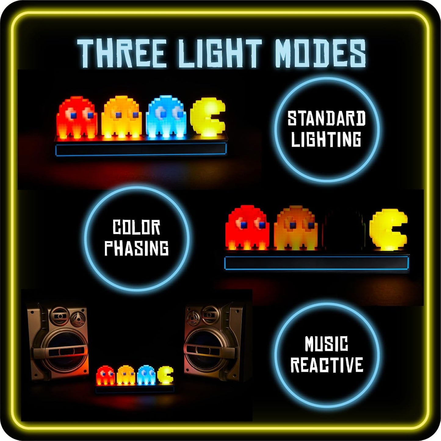Pac Man and Ghosts Light, Pac Man Collectable Figure Lamp