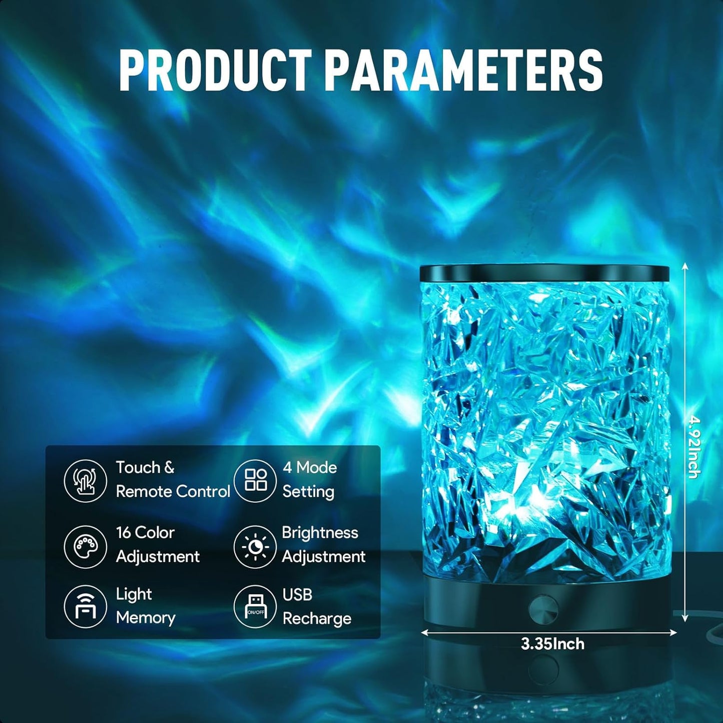 Cylinder Style Ocean Lamp Wave Projector Light