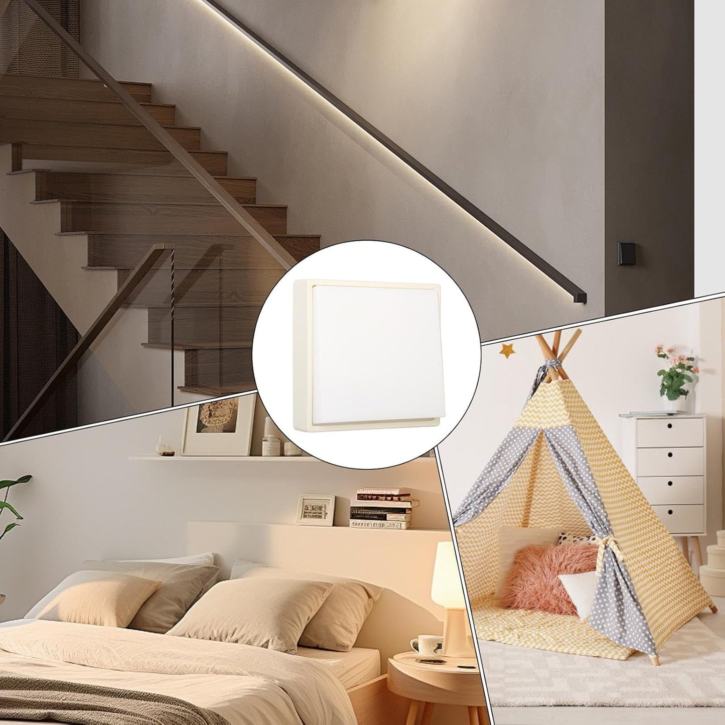 Night Light, Magnetic LED Nightlight with 1200mAh Rechargeable Battery,Dimmable,30-Minute Timer, 3000K Automatic Warm Night Light for Adults/Kid/Bathroom/Bedroom/Hallway