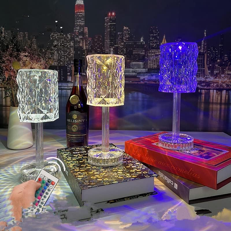 Aurora Prism Crystal Night Light – 16 Colors, Touch & Rechargeable
