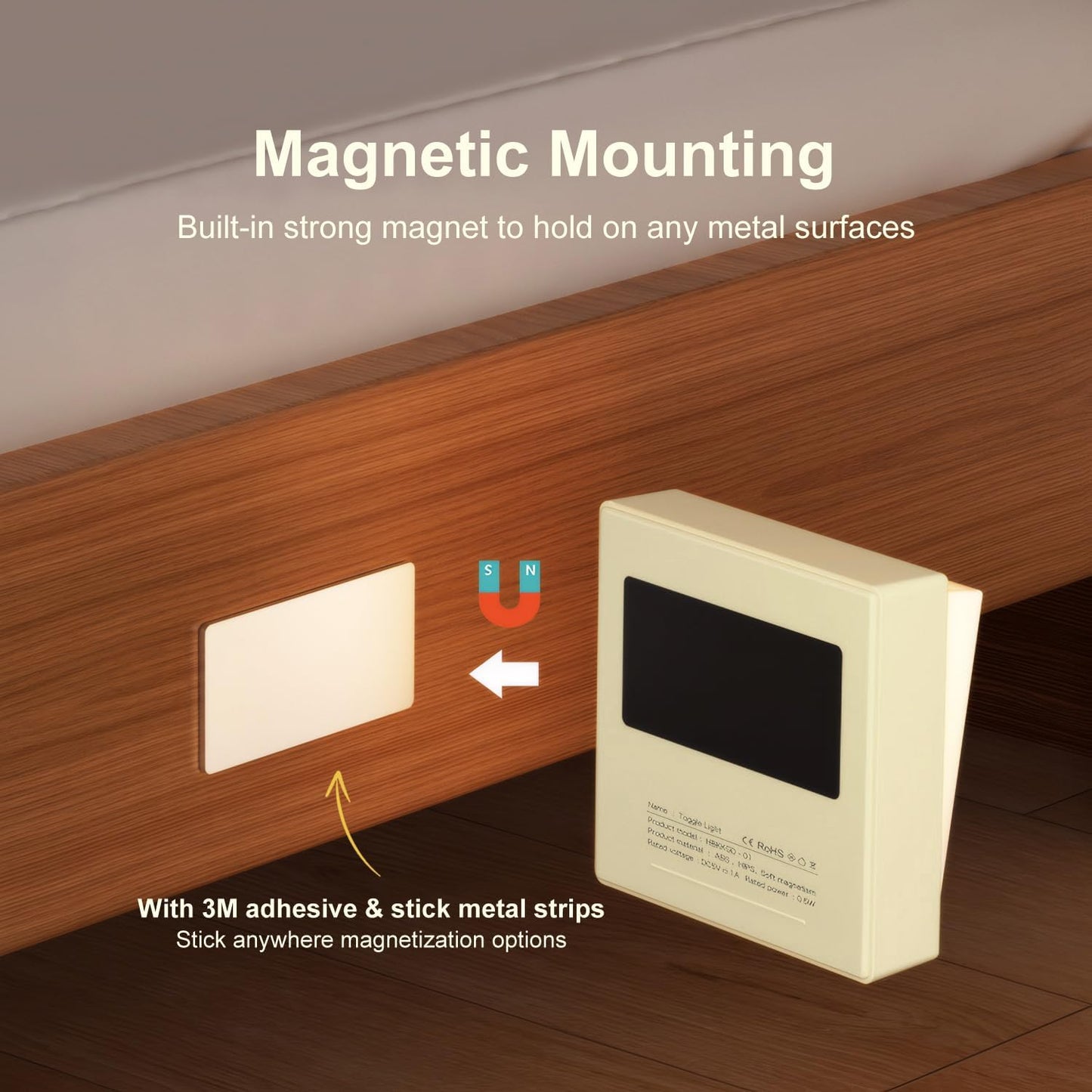 Night Light, Magnetic LED Nightlight with 1200mAh Rechargeable Battery,Dimmable,30-Minute Timer, 3000K Automatic Warm Night Light for Adults/Kid/Bathroom/Bedroom/Hallway
