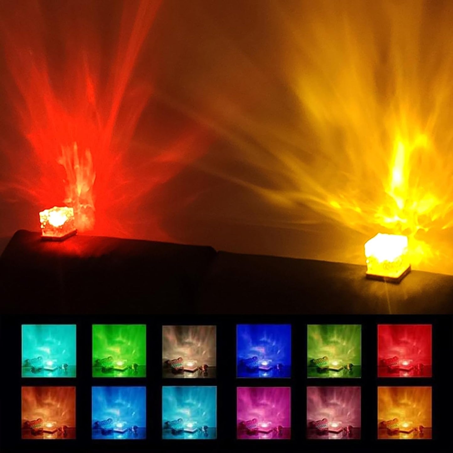Dynamic Shadow Water Pattern Rotating Atmosphere Night Light