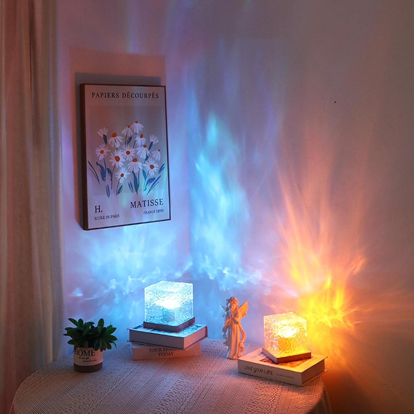 Dynamic Shadow Water Pattern Rotating Atmosphere Night Light