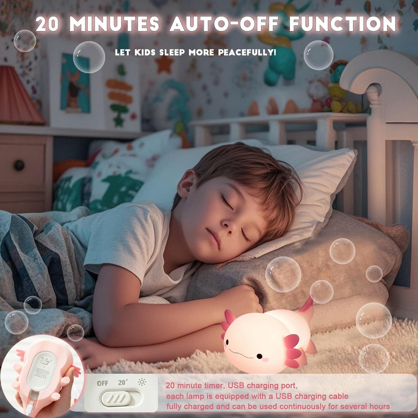 Cute Axolotl Lamp