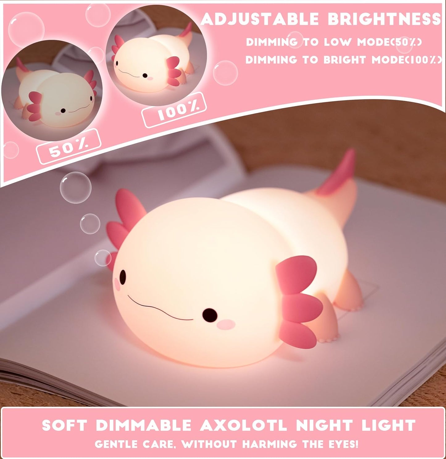 Cute Axolotl Lamp