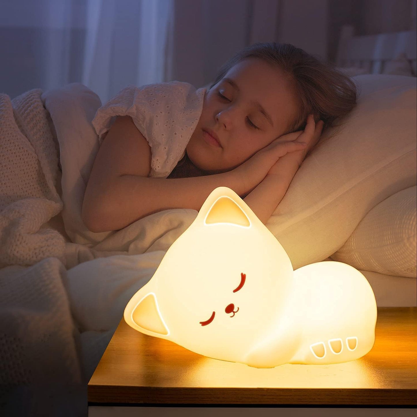 Cute Kitty Kids Night Light