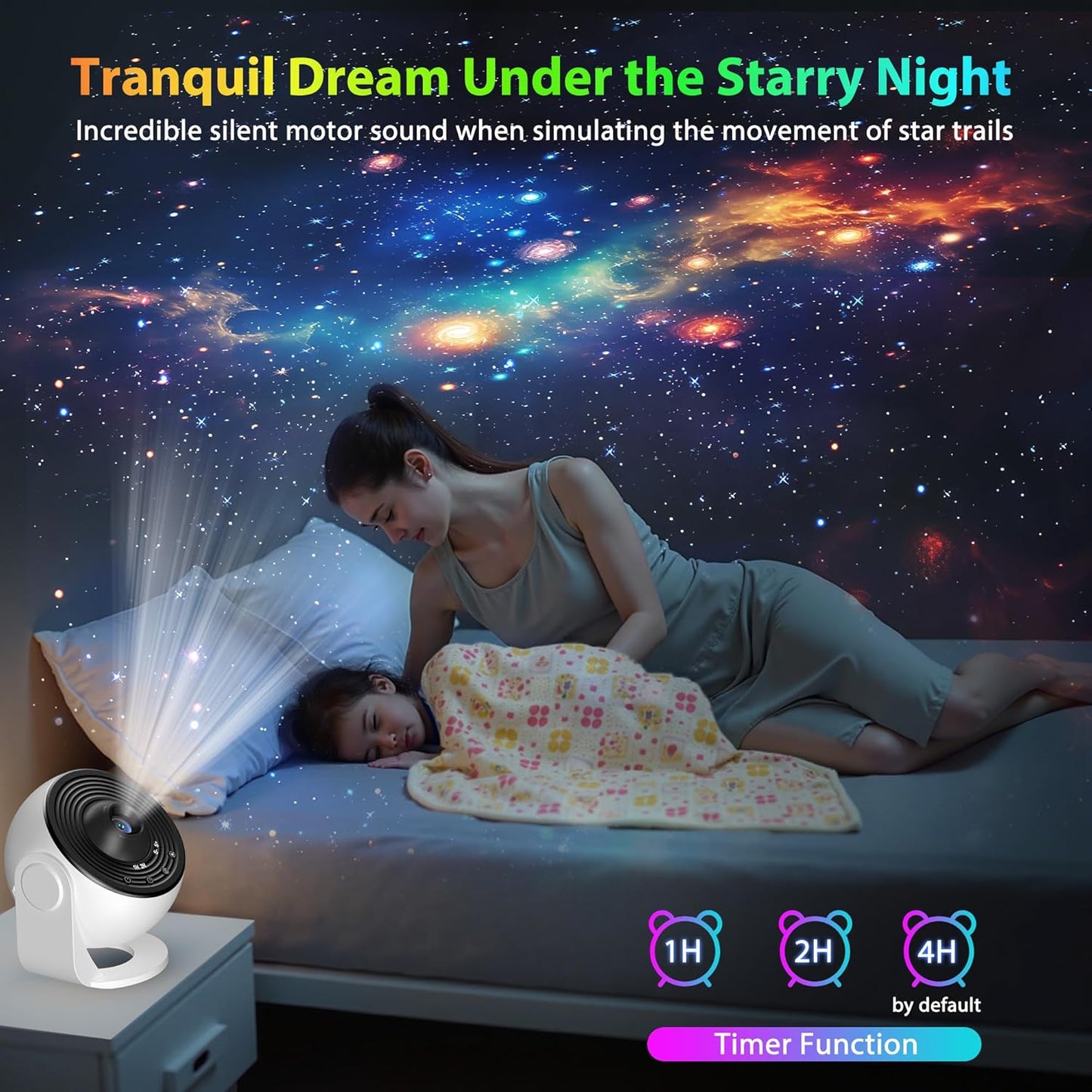 Galaxy Starry Sky Projector Night Light Rotating LED Star Lamp