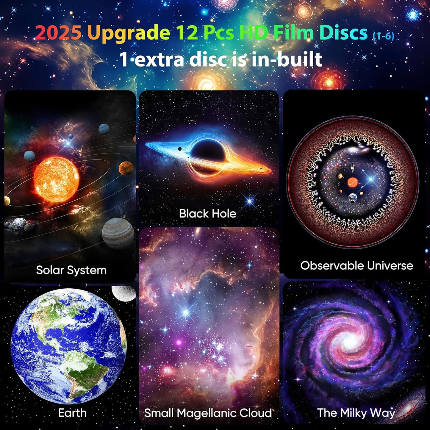 Galaxy Starry Sky Projector Night Light Rotating LED Star Lamp