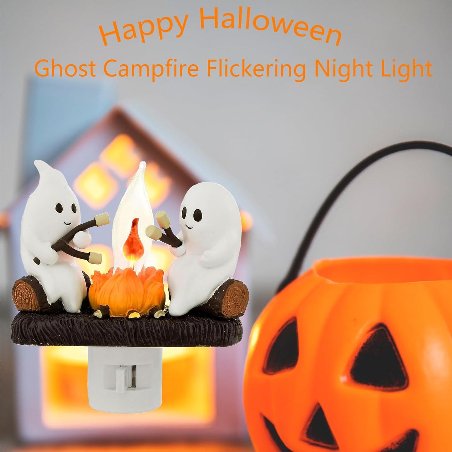 Trick or Treat Ghost Campfire Light – Halloween Home Decor