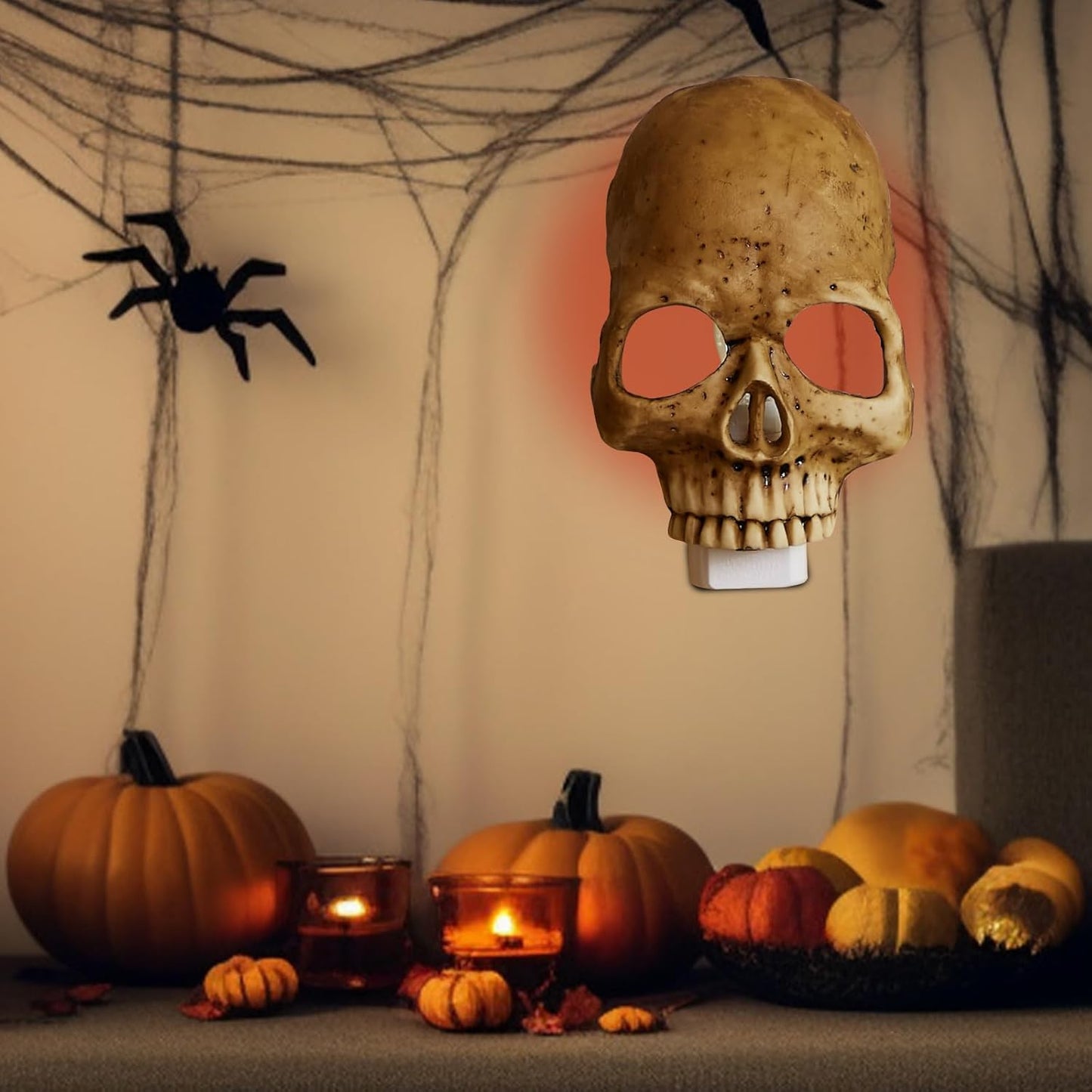Human Skull Light Night Light,Halloween Night Light