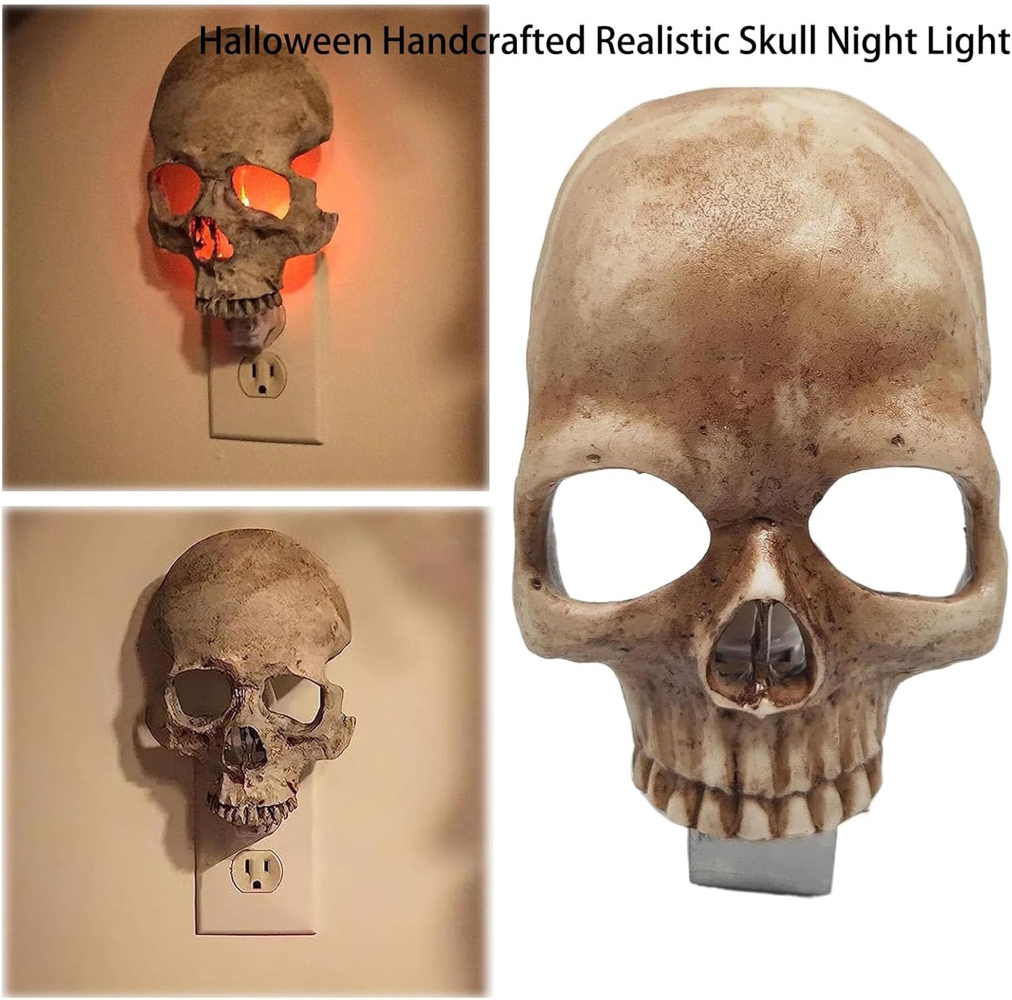 Human Skull Light Night Light,Halloween Night Light