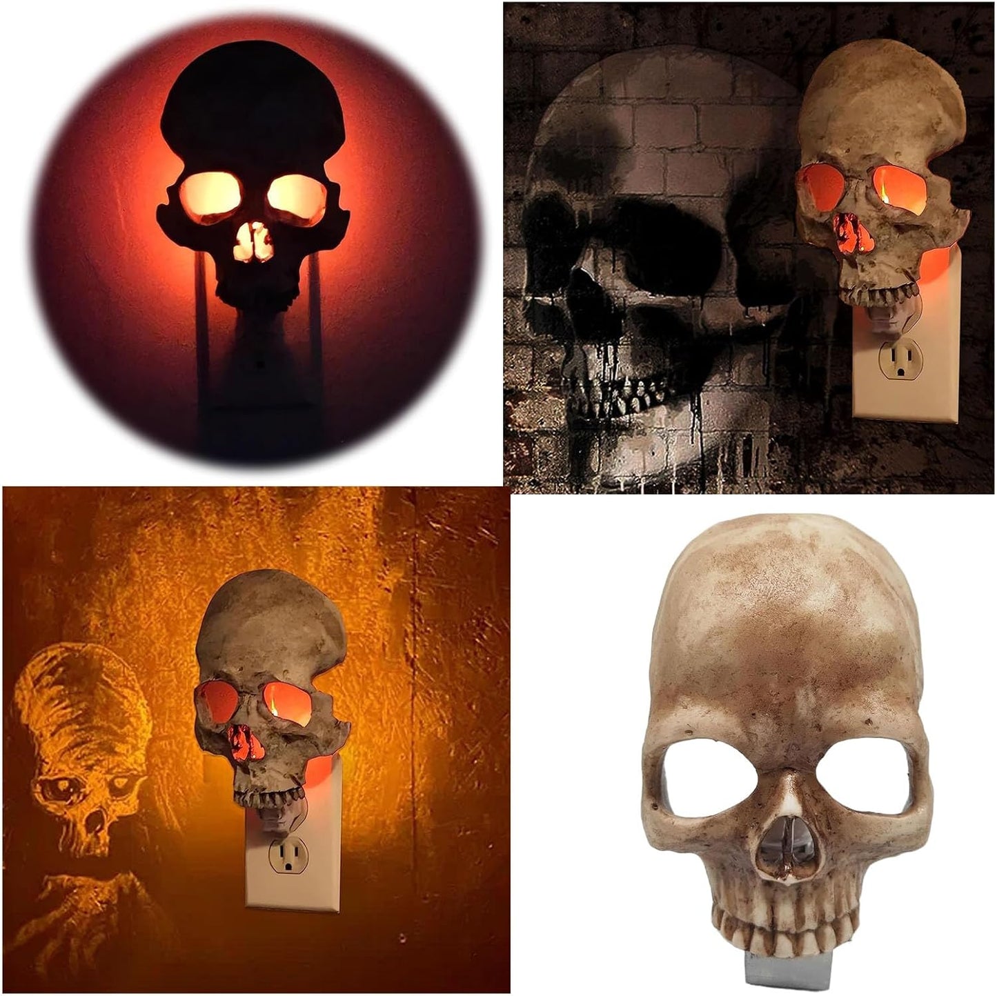 Human Skull Light Night Light,Halloween Night Light