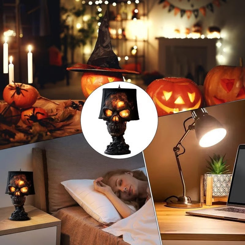 Lava Stone Skull Lamp for Halloween