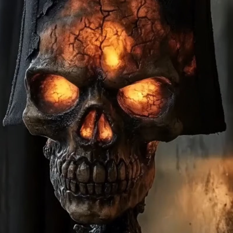 Lava Stone Skull Lamp for Halloween