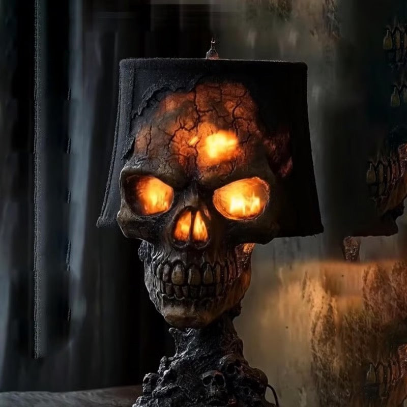 Lava Stone Skull Lamp for Halloween