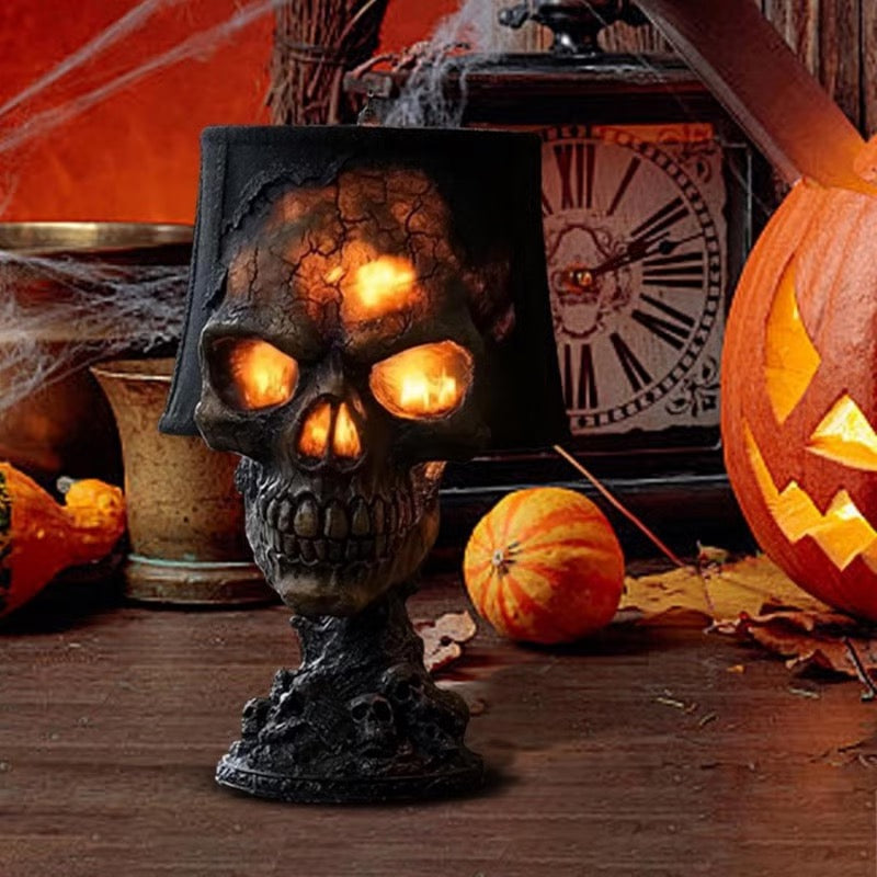 Lava Stone Skull Lamp for Halloween