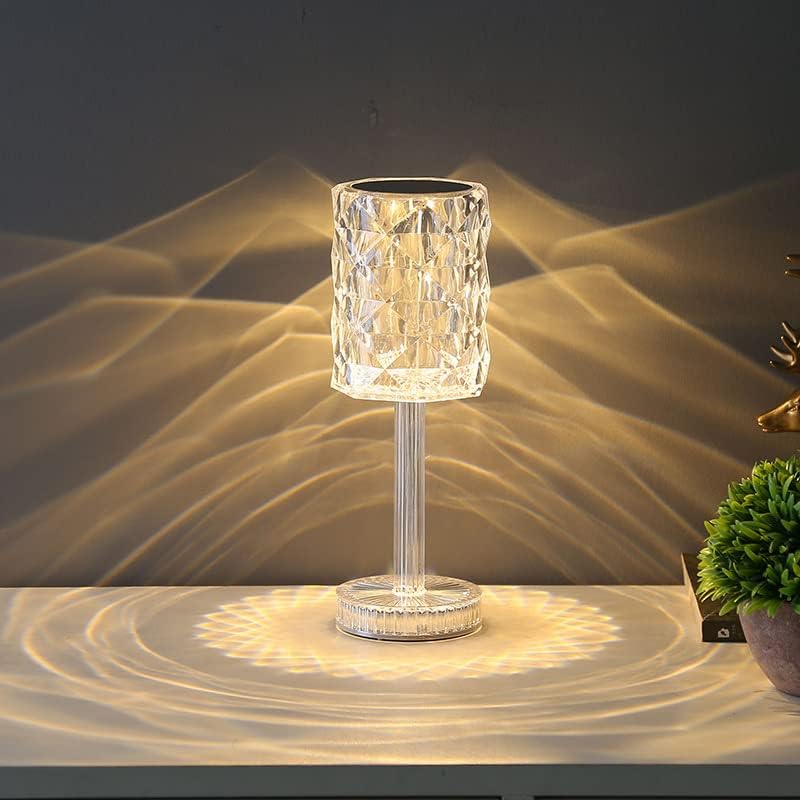 Zyneroi Crystal Night Light, 16 Colors, Touch Control, Rechargeable