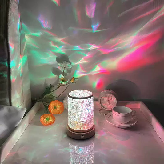 Zyneroi Crystal Night Light – 16 Colors, Touch Control, Rechargeable Lamp for Bedroom and Parties