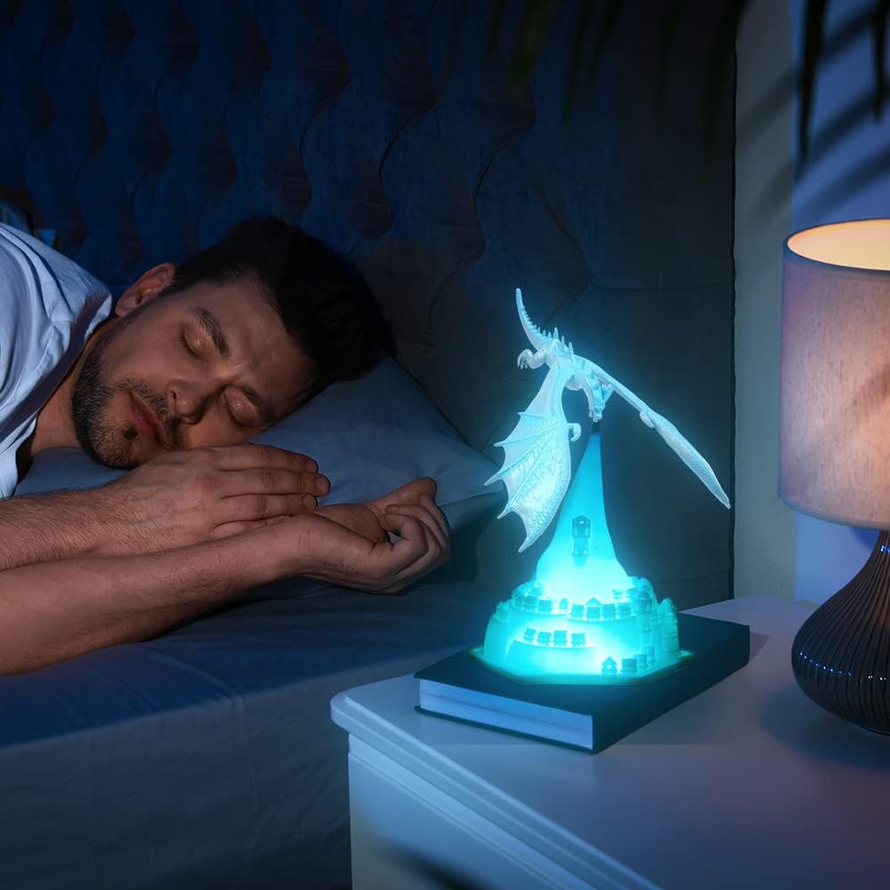 3D Printed Dynamic Balance Dragon LED Night Light