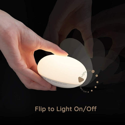 Baby Night Light, Nursery Night Lamp for Breastfeeding, Soft BPA Free Silicone Touch Night Lamp, Eye Caring, Easy Flip Design, Stepless Dimming