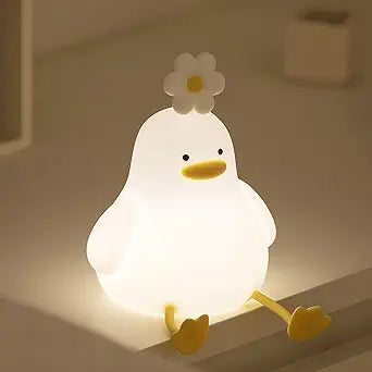 Cute Duck LED Squishy Night Light For Gift USB Rechargeable Duck Lamp