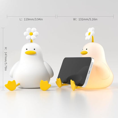 Cute Duck LED Squishy Night Light For Gift USB Rechargeable Duck Lamp