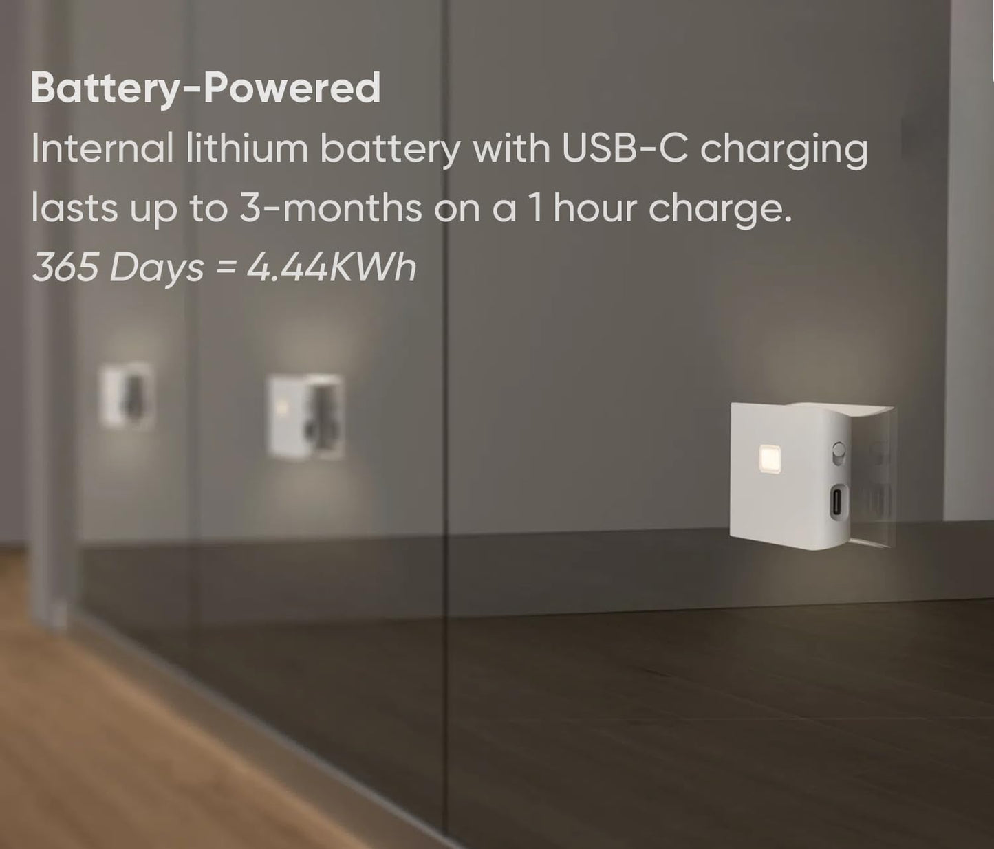 Rechargeable Night Lights with Dusk to Dawn & Motion Sensors, Warm & Soft White Stair Lights for Bathroom, Hallway, Linkable, Magnetic Mount, 2 Pack