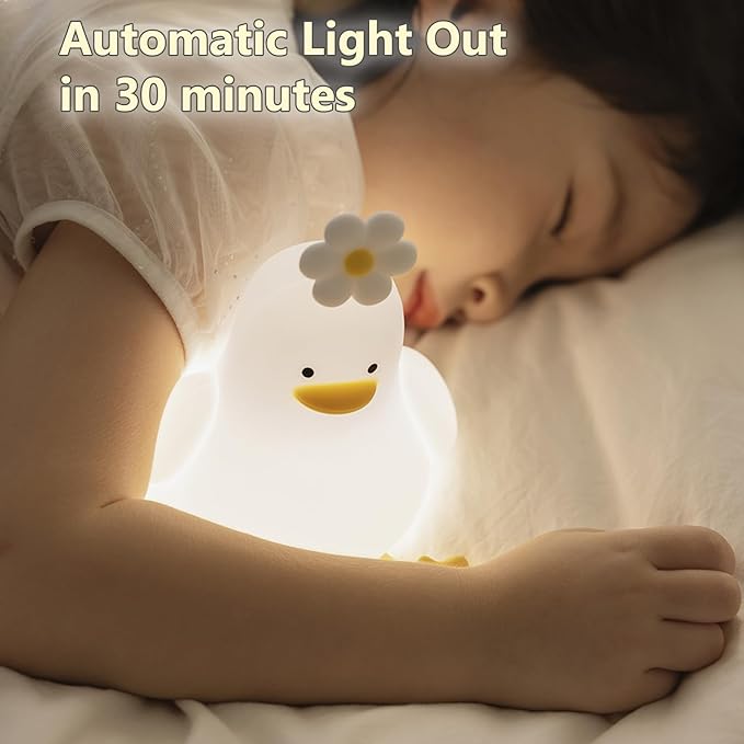 Cute Duck LED Squishy Night Light For Gift USB Rechargeable Duck Lamp