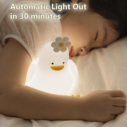 Cute Duck LED Squishy Night Light For Gift USB Rechargeable Duck Lamp