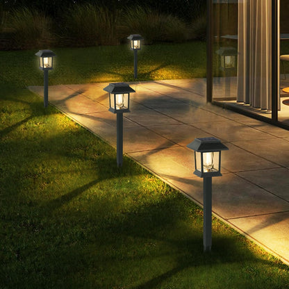 Solar Lights Outdoor,6 Pack Waterproof Auto On/Off Solar Pathway Lights for Your Garden, Landscape, Path, Yard, Patio, Driveway,Walkway Decor