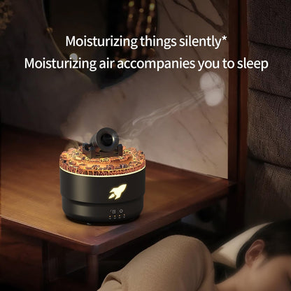 Cannon Humidifier Aroma Diffuser Water Mist Night Light Lava Perfect Gift