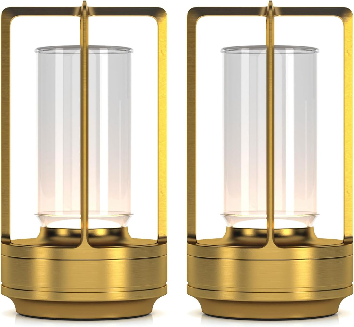 Portable Metal Table Lamp for Indoor/Outdoor ,Rechargeable Cordless LED Lamp, 3-Colour Infinitely Dimming Battery Powered Small Desk Lamp, Restaurant/Bedroom/Bar/Coffee Shop/Camping Light