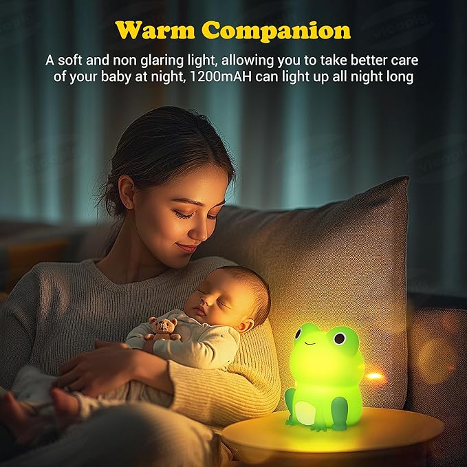 Squishy Silicone Peculiar Frog LED Night Light - Perfect Gift for Kids and Girls