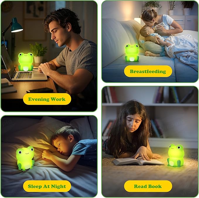 Squishy Silicone Peculiar Frog LED Night Light - Perfect Gift for Kids and Girls