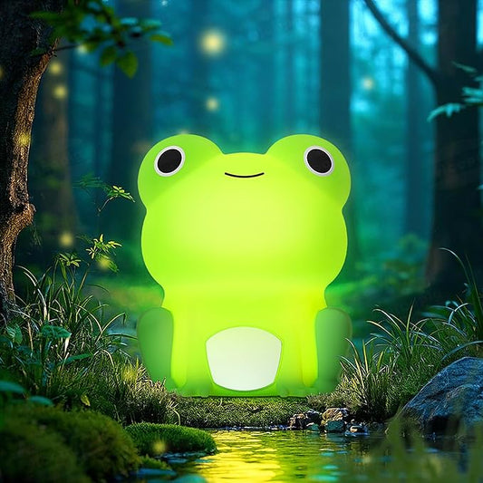 Squishy Silicone Peculiar Frog LED Night Light - Perfect Gift for Kids and Girls