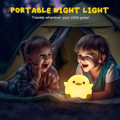 Cute Bean Duck Night Light For Gift USB Rechargeable Duck Lamp