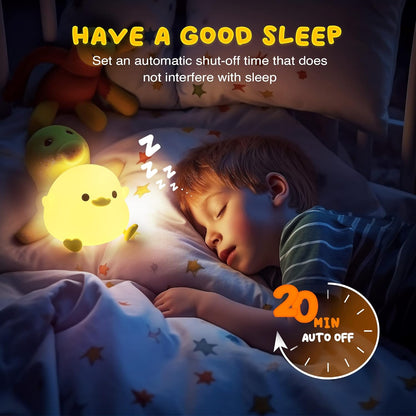 Cute Bean Duck Night Light For Gift USB Rechargeable Duck Lamp