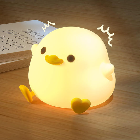 Cute Bean Duck Night Light For Gift USB Rechargeable Duck Lamp