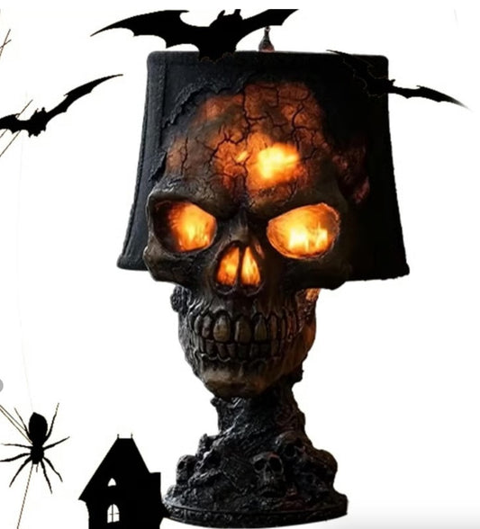 Lava Stone Skull Lamp for Halloween