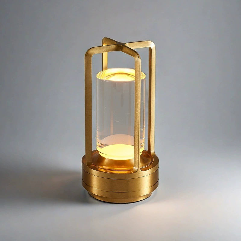 Portable Metal Table Lamp for Indoor/Outdoor ,Rechargeable Cordless LED Lamp, 3-Colour Infinitely Dimming Battery Powered Small Desk Lamp, Restaurant/Bedroom/Bar/Coffee Shop/Camping Light