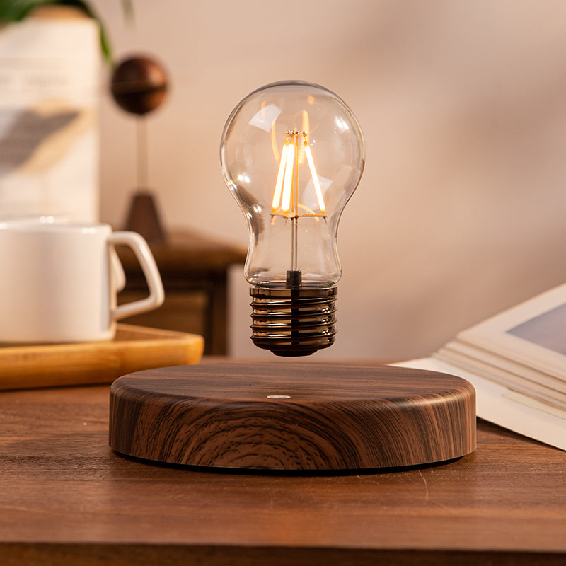 Levitating Bulb Lamp Magnetic Floating LED Light Desk Lamp Table lamp Night Light, 360 Degree Automatic Rotating Light for Unique Gifts Room Home Office Decor