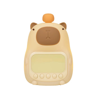 Squishy Silicone Capybara Alarm Clock LED Night Light - Perfect Gift for Kids and Girls
