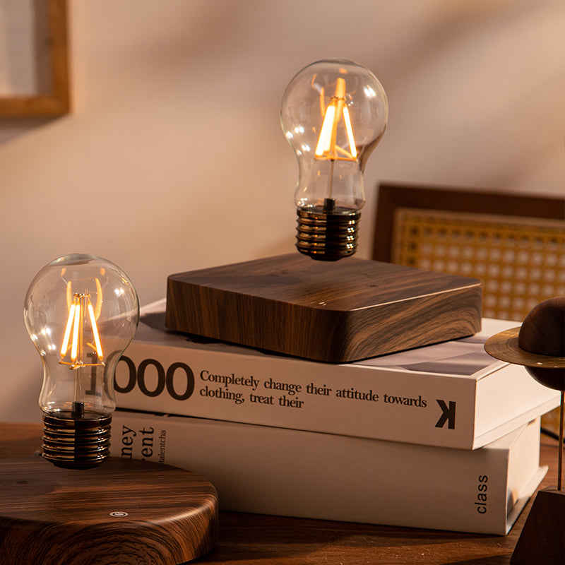 Levitating Bulb Lamp Magnetic Floating LED Light Desk Lamp Table lamp Night Light, 360 Degree Automatic Rotating Light for Unique Gifts Room Home Office Decor